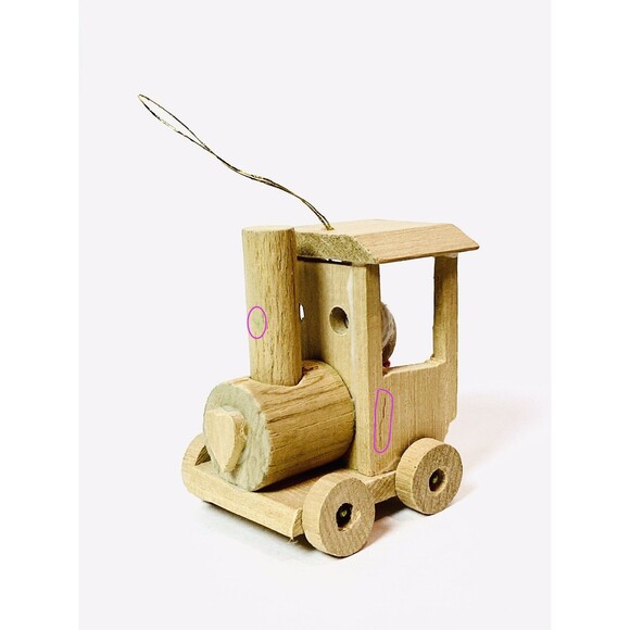 Vintage Wooden Girls at Play Christmas Ornaments Car Rocking Chair See Saw Lot - Picture 10 of 12